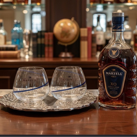 Rastal Martell Cognac Balloon Snifter Glasses set of 2 made in Germany. - Picture 1 of 11